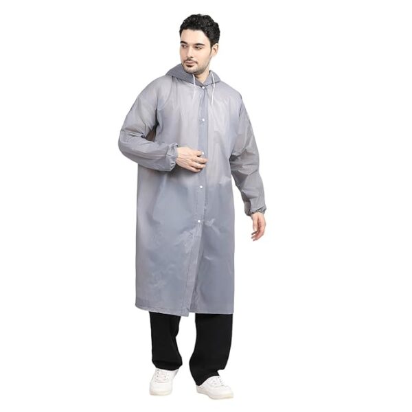 Citizen Eco-Friendly EVA Poncho Raincoat for Men & Women, Lightweight Waterproof Coat with Hood, Adjustable Drawstring, Button Closure & Easy Carry Pouch, Reusable & Durable Outdoor Rainwear
