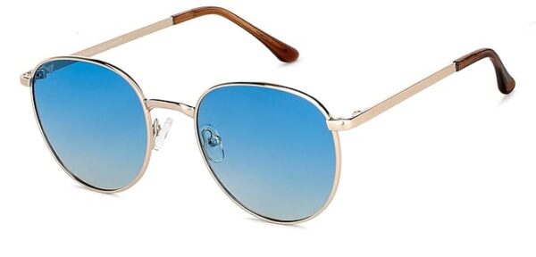 VINCENT CHASE EYEWEAR By Lenskart | Full Rim Round Stylish Sunglasses | Polarized And UV Protected | For Men And Women | Vc S14084
