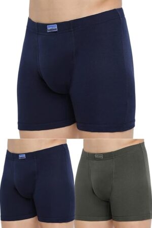 Van Heusen Men Boxer Briefs - 100% Combed Cotton - Pack of 2 - Anti Bacterial, Colour Fresh, Moisture Wicking