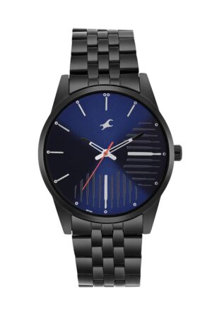 Fastrack Analog Blue Dial Men's Casual Stainless Steel Watch