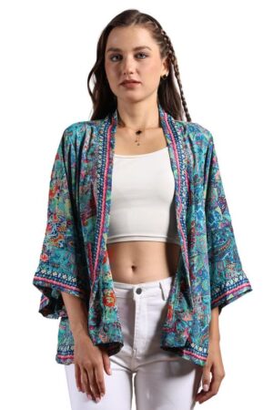 KE KANHA EXPORTS Shrugs for Women Stylish | Cover up on Jeans Tops for Women | Western Beach Outfits | Summer Clothes | Kimono Length Option Short | Medium | Long