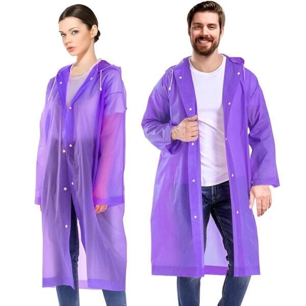 Pivalo EVA Waterproof Rain Coat Hooded Universal Outdoor Water Resistant Portable Suit for Men Women Boys & Girls (Universal Size,1 Pc Purple)