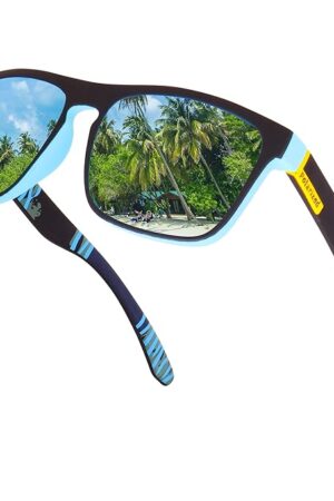 Dervin UV Protected Retro Square Light Weight Matt Finish Polarized Sunglasses for Men and Women (Medium)