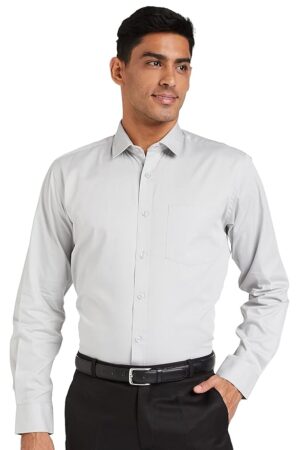 Amazon Brand - Symbol Men's Solid Cotton Formal Shirt | Plain | Full Sleeve - Regular Fit (Available in Plus Size and Combo Packs)