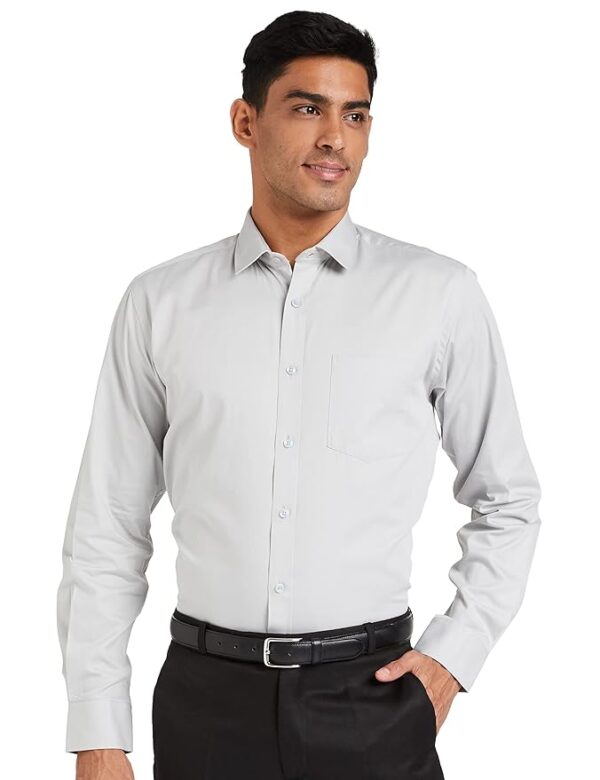 Amazon Brand - Symbol Men's Solid Cotton Formal Shirt | Plain | Full Sleeve - Regular Fit (Available in Plus Size and Combo Packs)