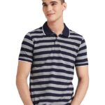 Amazon Brand - Symbol Men's Cotton Rich Striped Polo T Shirt | Collar Tshirts | Half Sleeves - Regular Fit (Available in Combo Packs)