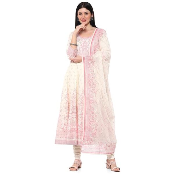 BIBA Women Cotton Anarkali Suit Set