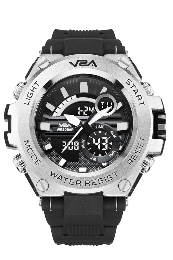 V2A Chronograph Analogue and Digital Sports Watch for Men, Watch for Men, Wrist Watch for Men, Mens Watch, Watch | Gift for Men