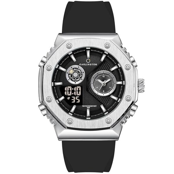 Carlington Analog-Digital Sports Watch Chronograph, Dual Time, Water-Resistant, Shock-Resistant, Back Light Display- The Perfect Watch for Men and Boys - CT7711