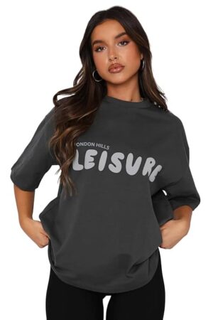London Hills Women's Cotton Oversized Fit T-Shirt