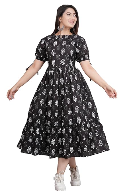 Kuruti B Sheets Women's Cotton Regular Fit Casual Anarkali Kurti for Women